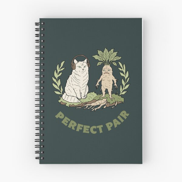 Item preview, Forest Cat and Mandrake Root Perfect Pair Whimsical Art designed and sold by LeshanArt.