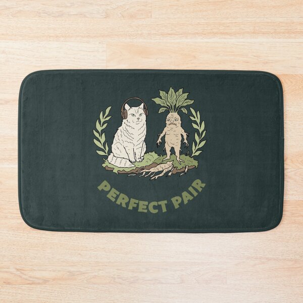 Item preview, Forest Cat and Mandrake Root Perfect Pair Whimsical Art designed and sold by LeshanArt.