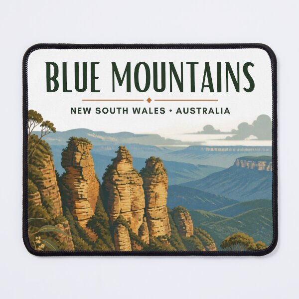 Item preview, Blue Mountains Australia Three Sisters Vintage Travel designed and sold by MerchVersum.