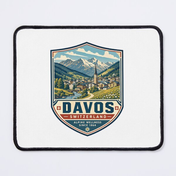Item preview, Davos Switzerland Alpine Wellness Since 1864 Travel Souvenir designed and sold by Simsimah26Parks.