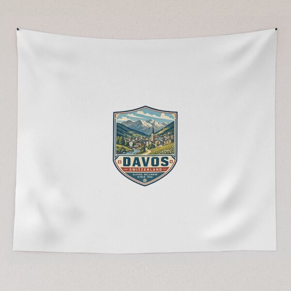 Item preview, Davos Switzerland Alpine Wellness Since 1864 Travel Souvenir designed and sold by Simsimah26Parks.