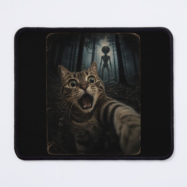 Item preview, Cat Selfie with Alien UFO designed and sold by Animavera.