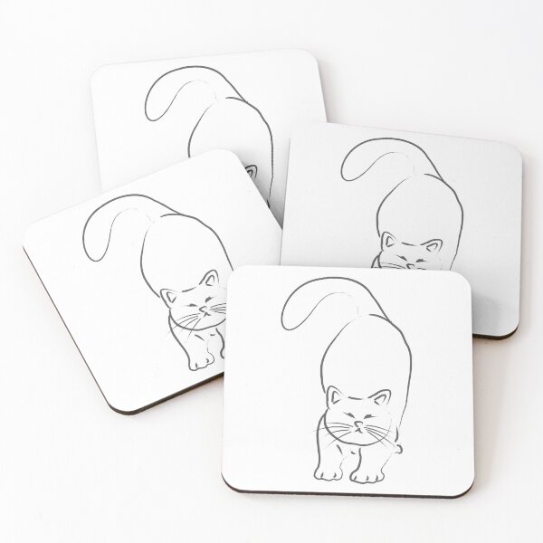Item preview, Minimalist Front View Walking Cat designed and sold by reksitawardani.