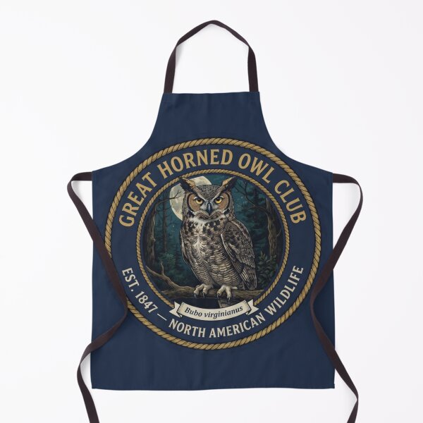 Item preview, Great Horned Owl Club Vintage Badge North American Wildlife designed and sold by CalmCapy Co.