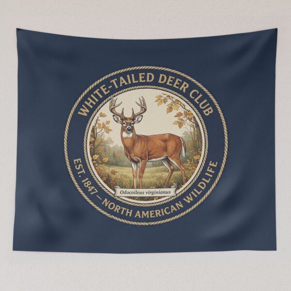 Item preview, White Tailed Deer Club Vintage Badge North American Wildlife designed and sold by CalmCapy Co.