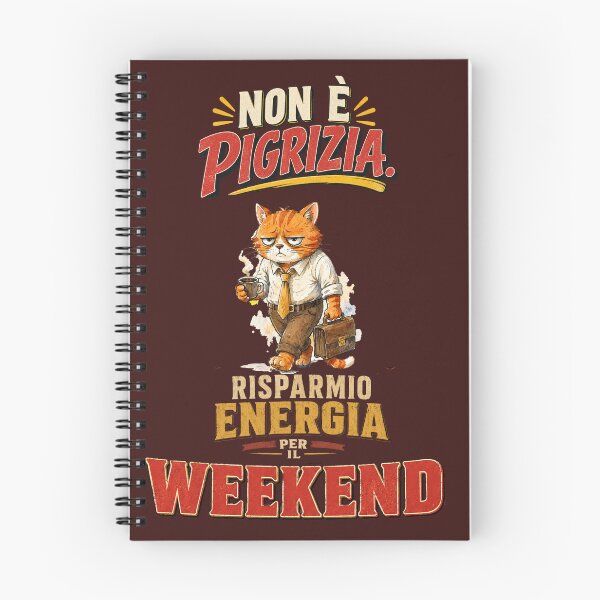 Item preview, Non è Pigrizia, Risparmio Energia Per Il Weekend - Funny Office Cat designed and sold by The Kawaii Forge.