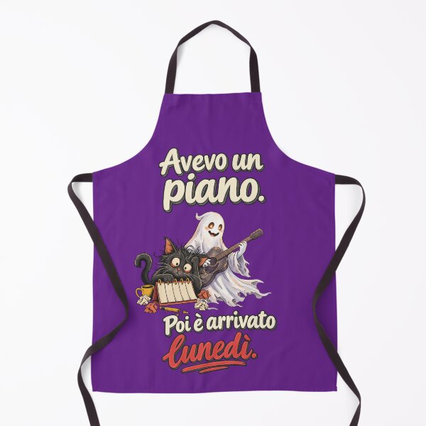 Item preview, Avevo un piano. Poi è arrivato lunedì. - Funny Monday Cat & Ghost designed and sold by The Kawaii Forge.