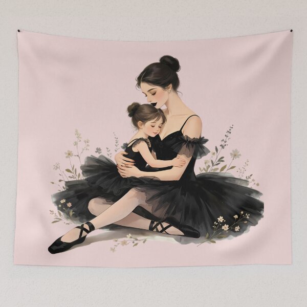 Item preview, Dark Cottagecore Ballerina Mother and Child Embrace designed and sold by Bondingbonding.