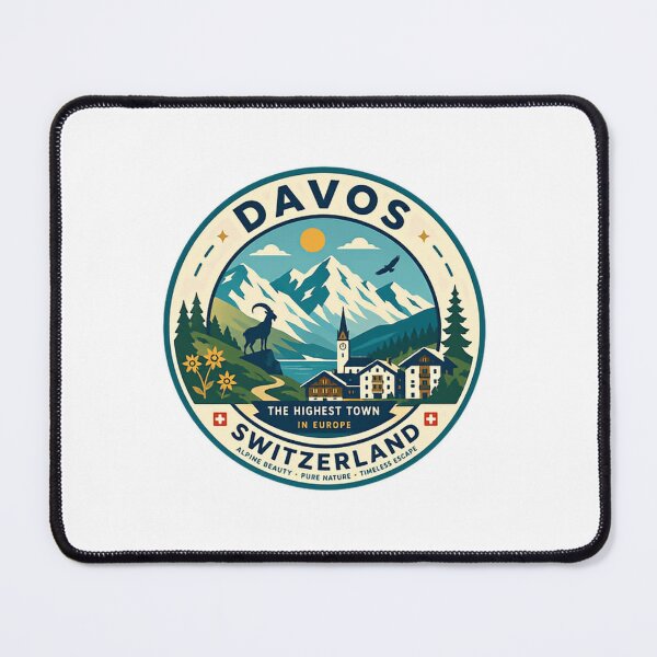 Item preview, Davos Switzerland The Highest Town In Europe Alpine Beauty Pure Nature Timeless Escape Travel Souvenir designed and sold by Simsimah26Parks.