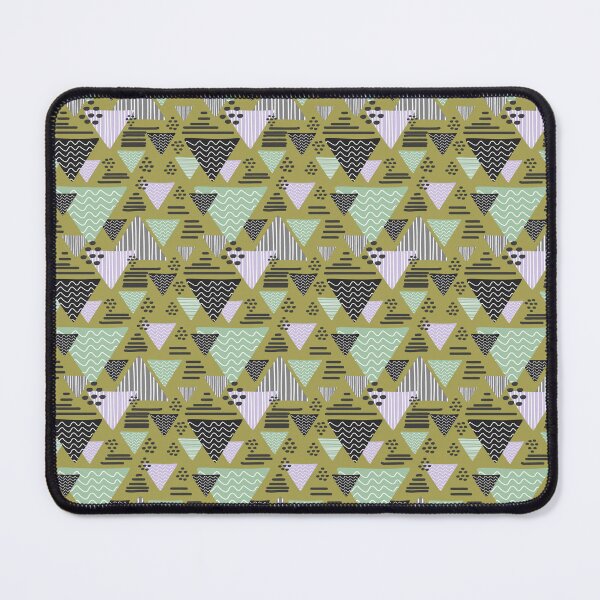 Item preview, Retro Triangle Doodle Olive Pattern designed and sold by Zaya_art.