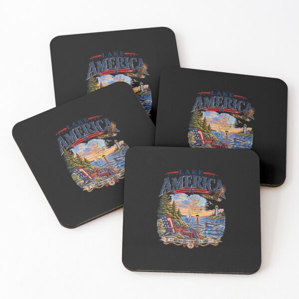 Item preview, Lake America USA Vintage Patriotic Design designed and sold by ChaosColorCo.