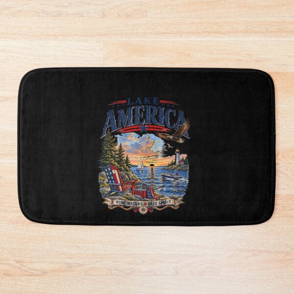 Item preview, Lake America USA Vintage Patriotic Design designed and sold by ChaosColorCo.