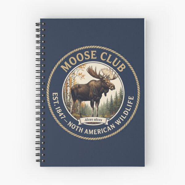 Item preview, Insignia antigua del Moose Club sobre la fauna norteamericana designed and sold by CalmCapy Co.