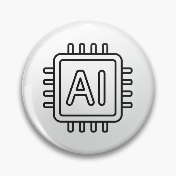 Item preview, Artificial Intelligence AI Chip Line Icon designed and sold by VectorForge Studio.
