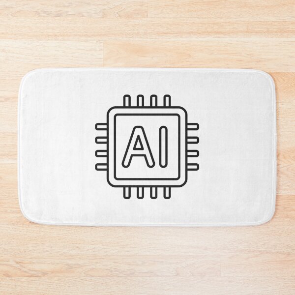Item preview, Artificial Intelligence AI Chip Line Icon designed and sold by VectorForge Studio.