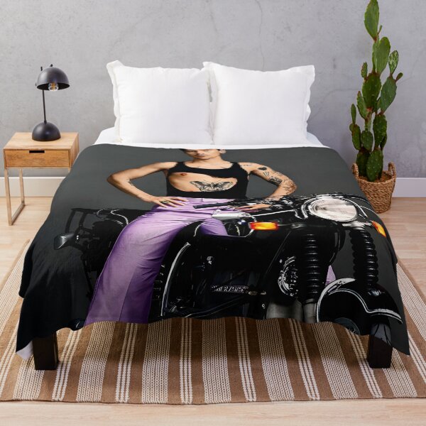 Item preview, Bold Purple Portrait - Retro Motorcycle Fashion designed and sold by Vernia-Mather.