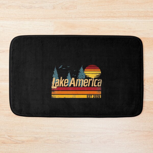 Item preview, Lake America Vintage Sunset Retro Design designed and sold by ChaosColorCo.