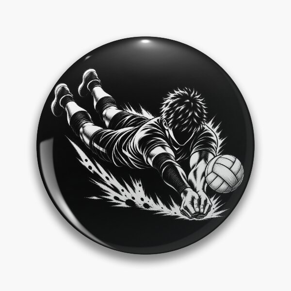 Item preview, Volleyball Diving Save Ink Art designed and sold by NorthRally.