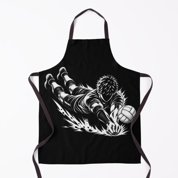 Item preview, Volleyball Diving Save Ink Art designed and sold by NorthRally.