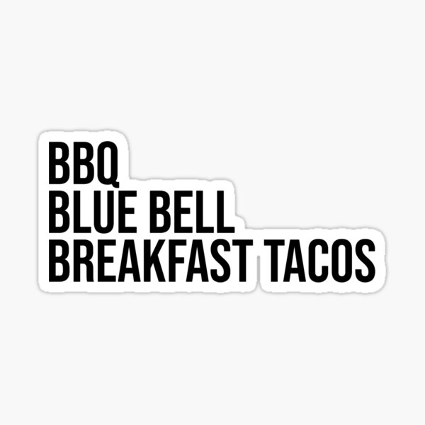 Texas Food Favorites Sticker