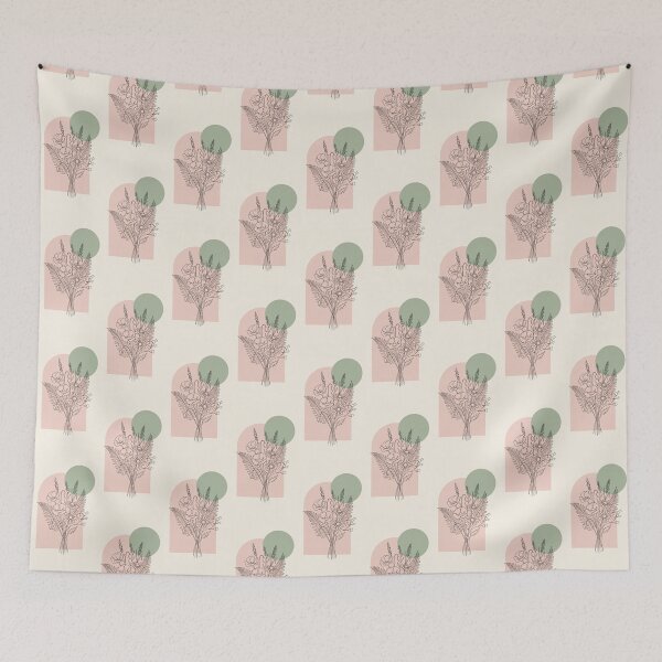 Item preview, Wildflower Bouquet Line Art designed and sold by Itsheartshop.