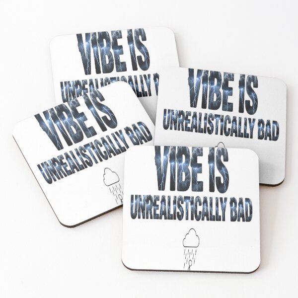 Item preview, Unrealistic Bad Vibe Bold Typography designed and sold by Imaginarium of Chaos falcon88 .