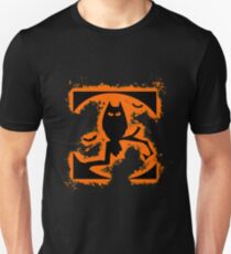 Bat halloween orange and black silhouette Unisex T-Shirt