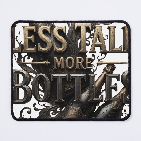 Item preview, Cool Colorful LESS TALK MORE BOTTLES Print designed and sold by dazzlemakers.