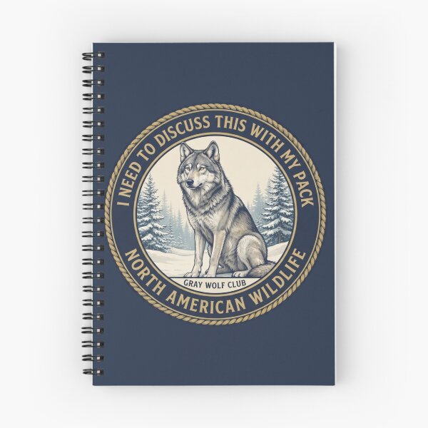 Item preview, I Need To Discuss This With My Pack Wolf Humor Badge designed and sold by CalmCapy Co.