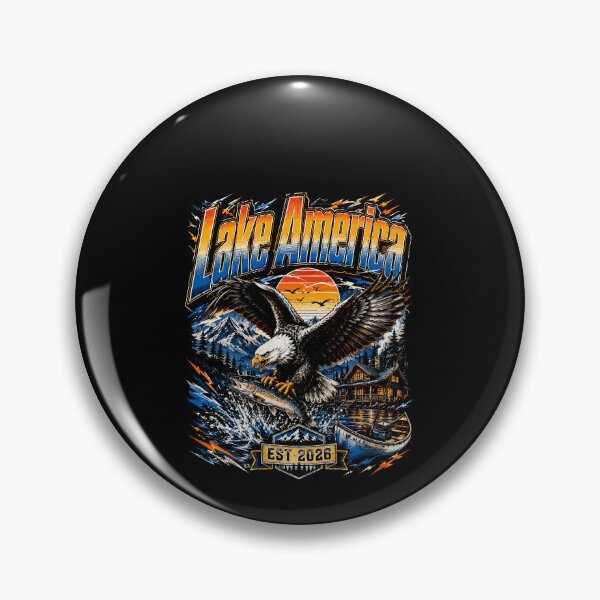 Item preview, Lake America Vintage Sunset Summer Design designed and sold by ChaosColorCo.