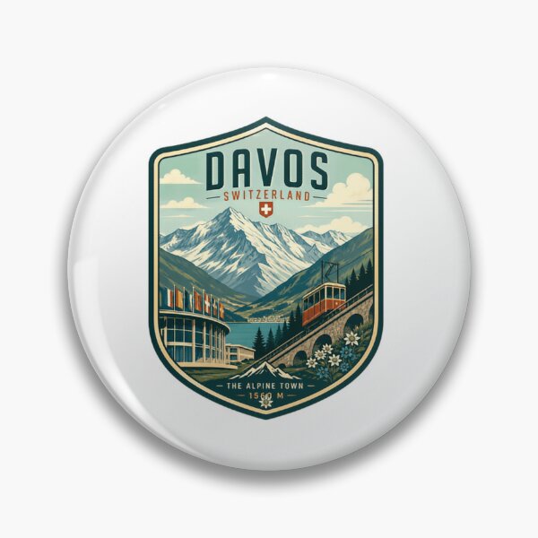 Item preview, Davos Switzerland The Alpine Town 1560 M Swiss Alps Mountain Travel Souvenir designed and sold by Simsimah26Parks.