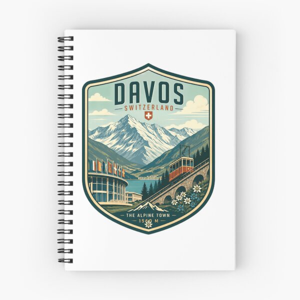 Item preview, Davos Switzerland The Alpine Town 1560 M Swiss Alps Mountain Travel Souvenir designed and sold by Simsimah26Parks.