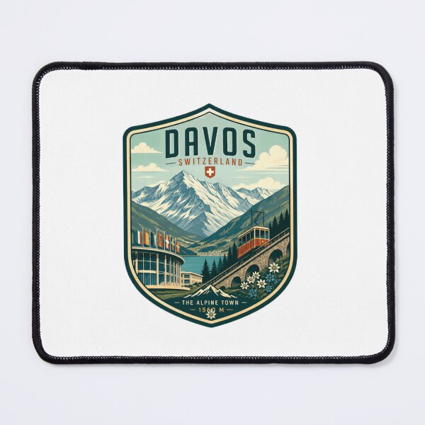 Item preview, Davos Switzerland The Alpine Town 1560 M Swiss Alps Mountain Travel Souvenir designed and sold by Simsimah26Parks.