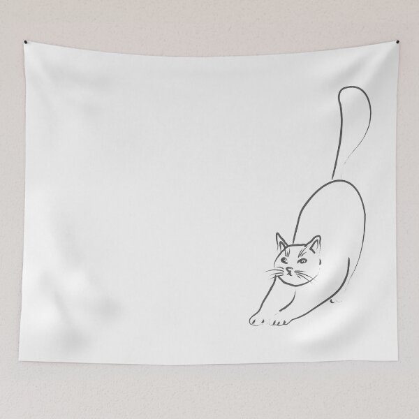 Item preview, Cat Morning Stretch Full Body designed and sold by reksitawardani.