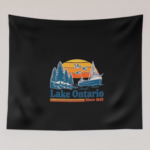 Item preview, Lake Ontario Vintage Retro Summer Design designed and sold by ChaosColorCo.