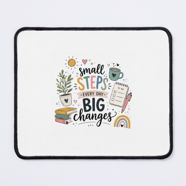 Item preview, Small Steps Big Changes – Inspirational Motivational Design designed and sold by ALunaCrafts.