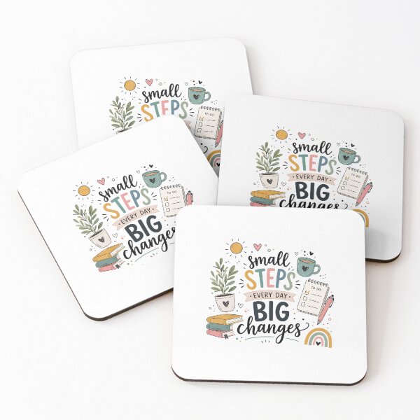 Item preview, Small Steps Big Changes – Inspirational Motivational Design designed and sold by ALunaCrafts.