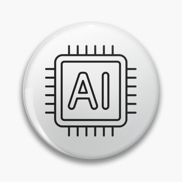 Item preview, Artificial Intelligence AI Chip Line Icon designed and sold by VectorForge Studio.