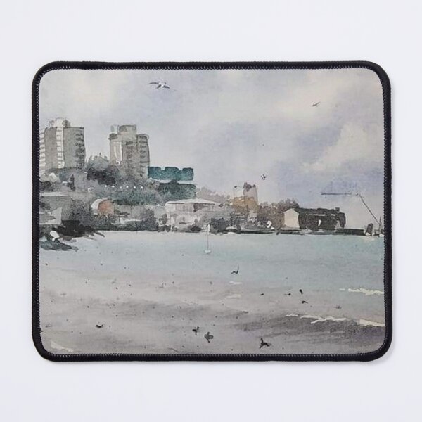 Item preview, City Beach Watercolor Art designed and sold by SlavaArt.