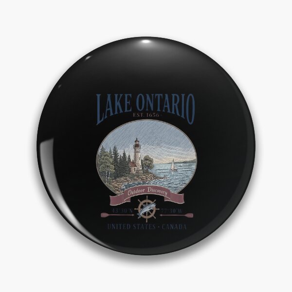 Item preview, Lake Ontario Vintage Retro Summer Design designed and sold by ChaosColorCo.