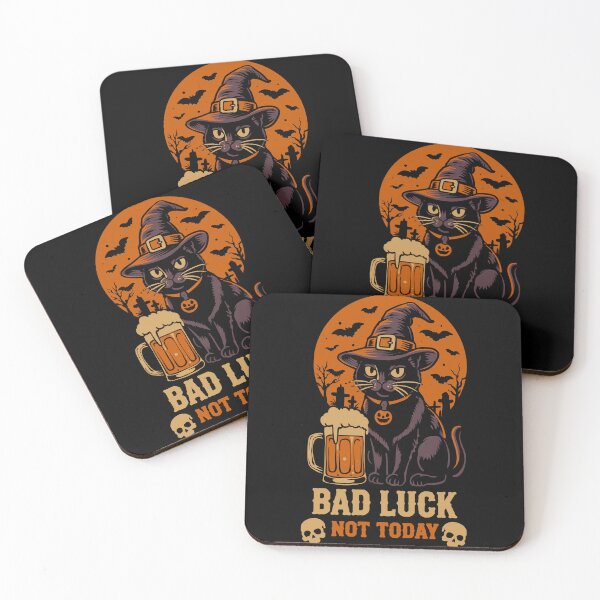 Item preview, Bad Luck Not Today Black Cat Halloween Shirt, designed and sold by phsycartwork.