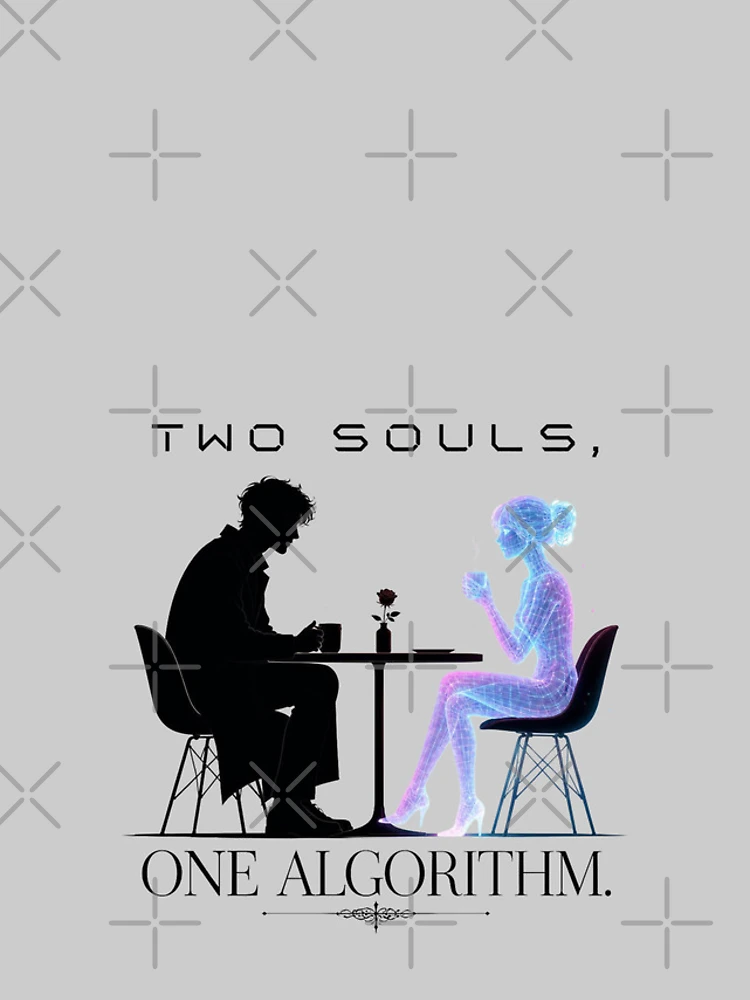 Thumbnail 4 of 4, iPhone Case, Two Souls, One Algorithm designed and sold by MeaningIsUse.