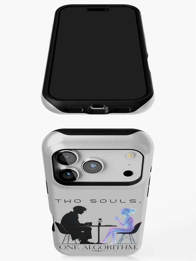 Thumbnail 3 of 4, iPhone Case, Two Souls, One Algorithm designed and sold by MeaningIsUse.