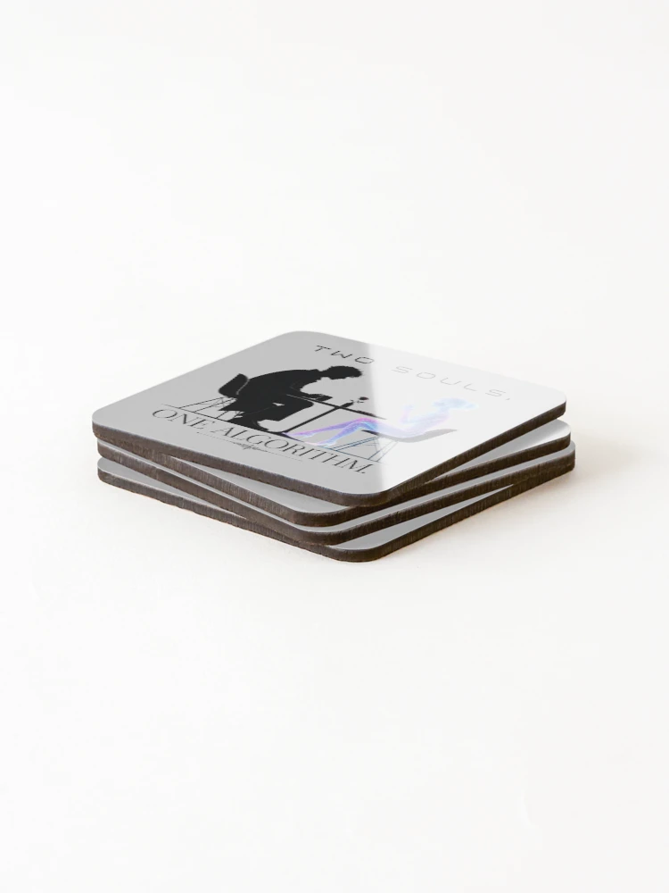 Thumbnail 4 of 5, Coasters (Set of 4), Two Souls, One Algorithm designed and sold by MeaningIsUse.