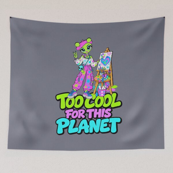 Item preview, Cosmic Alien Artist – Colorful Space Painter designed and sold by Aimetoi.