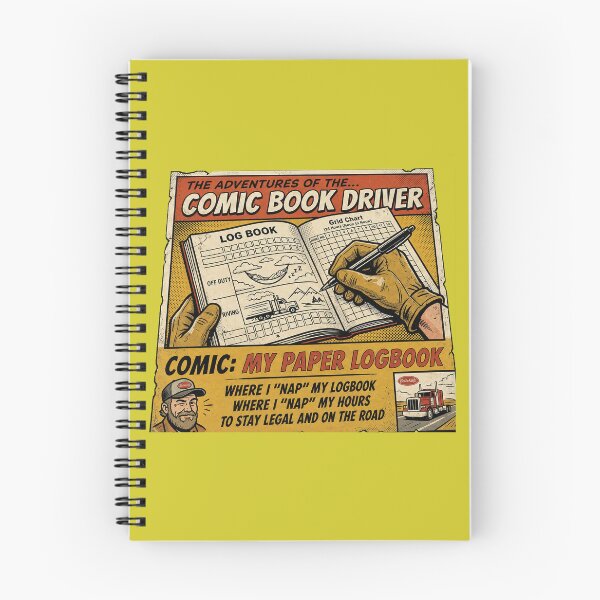 Item preview, Comic Book Driver - Vintage Paper Logbook Humor Art designed and sold by NomadForge.
