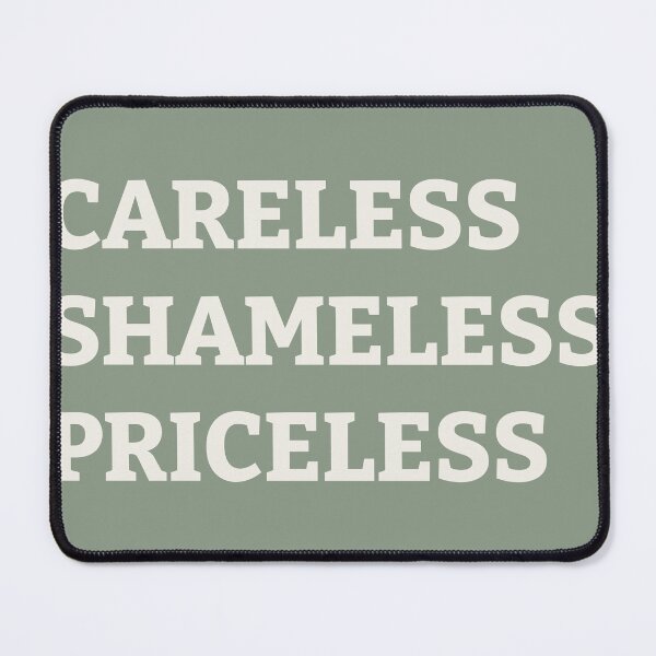 Item preview, Careless Shameless Priceless - Funny English Language Word Nerd Typographic Tee designed and sold by incognipress.