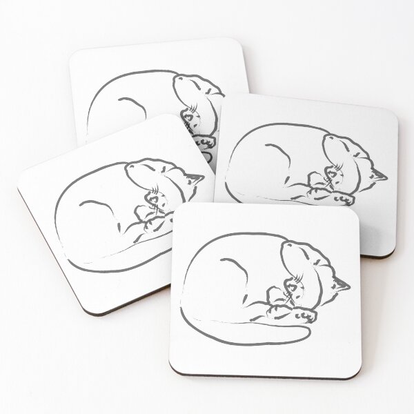 Item preview, Curled Up Sleeping Cat Ball designed and sold by reksitawardani.