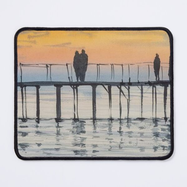 Item preview, Sunset Pier Watercolor designed and sold by SlavaArt.