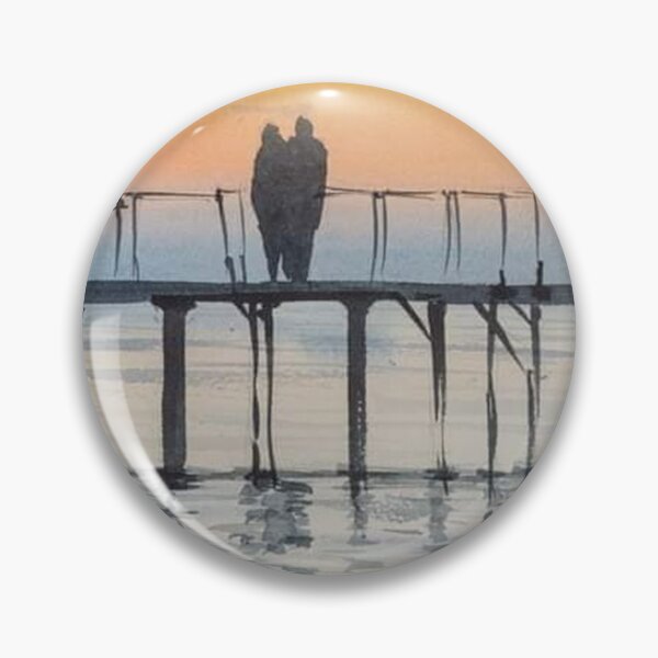 Item preview, Sunset Pier Watercolor designed and sold by SlavaArt.